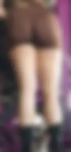 Ass in brown short