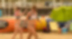 Beach volleyball babes in bikinis