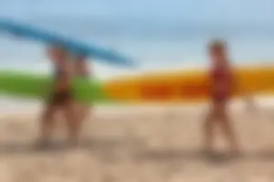 Lifeguard tournament girls on the beach