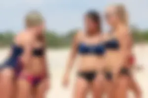 Lifeguard tournament girls on the beach