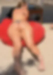 Large collection of hot beach girls lying on the beach and bending over