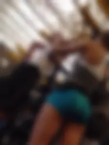 Sexy And Slim Candid Girl in Spandex Shorts, Creepshot at the Shop