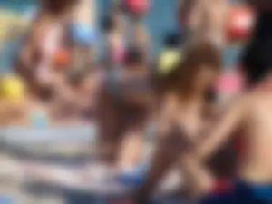 Beach voyeur babes in bikinis, thongs and topless