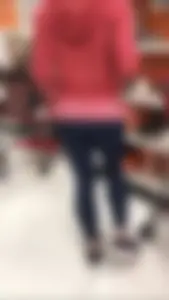 Fit milf with a nice ass and slight vpl in leggings at Target