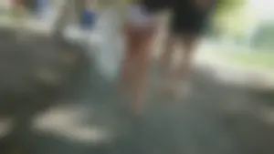 Girl with a nice ass in wet white bikini bottom