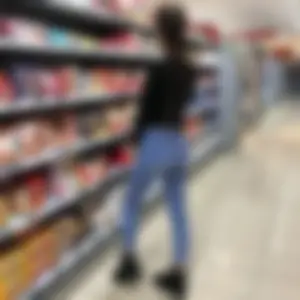 Skinny Girl with a Perfect Bubble Ass in Tight Jeans at the Supermarket Creepshot