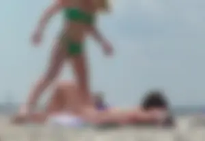 Dry humping on the beach
