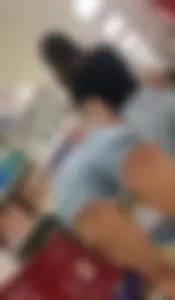Chick with an amazing ass in denim mini shorts bend over at the supermarket creepshot