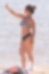 Candid beach girls in thongs
