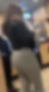 Teen in Grey VPL Leggings Great Ass