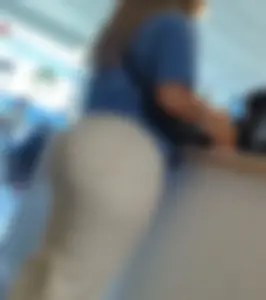 PAWG with big booty in white jeans