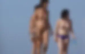 Nude beach and topless girls