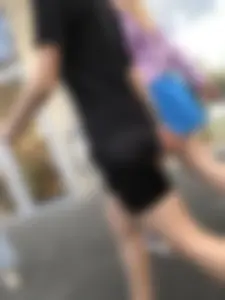 Candid street girl with great booty on spandex and hot legs