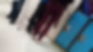 Skinny Teen in Red Tight Jeans Standing in a Locker Room Creepshot