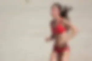 Lifeguard tournament girls on the beach