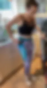 Sexy short haired girlfriend with a nice ass and camel toe in spandex