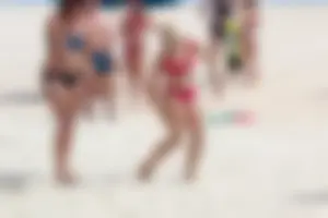 Lifeguard tournament girls on the beach
