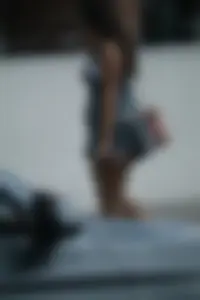 Thick girl in romper shorts going into TJ Maxx gives a cheek peak