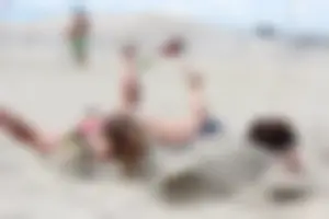 Lifeguard tournament girls on the beach