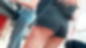Teen in Mini Shorts at the Supermarket Counter - Hot Ass Closeup