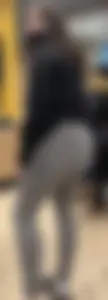 Teen in Grey VPL Leggings Great Ass