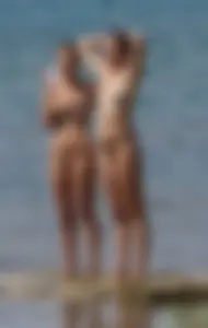 Nude beach and topless girls