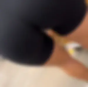 Yoga pose milf in leggings