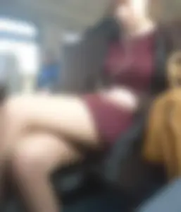 Train Creepshot Closeup of Hot Legs