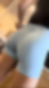 Hot blonde spandex shorts got way too close to me