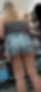 Pawg with cheeks hanging out of her shorts