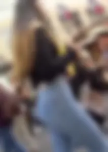 Teen girl with a tight ass in tight jeans