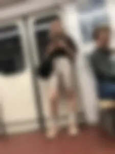 Girl in Spandex Shorts and Sneakers Subway Train Creepshots