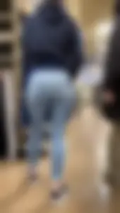 Plump petite Kroger worker teen