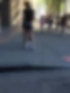 Thick big booty teen with braces in tight grey spandex shorts