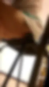 Girl in a Short Robe Legs Creepshot from under Table