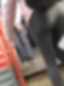 Skinny Candid Teen in Tight Black Jeans on a Train Station Gallery