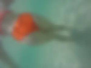 Underwater in a fantastic bikini