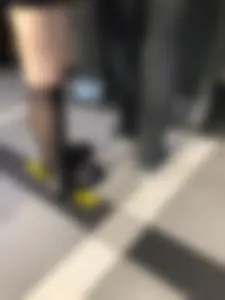 Girl in a Red Top And Shorts With Transparent Knee-Socks And Sandals on Her Feet Fast Food Restaurant Creepshots Gallery