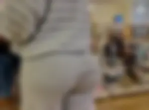 Perfect juicy jiggly fat ass in grey pants