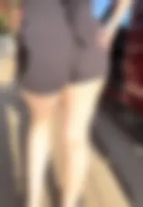 Pawg cheeks hanging out in black romper