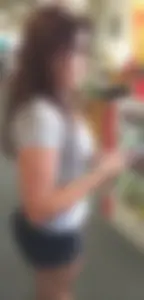 Nice girl in mini shorts store creepshots