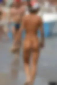 Beach voyeur girls in bikinis, thongs and topless