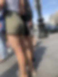 Hot Girl In Shorts Street Crosswalk Creepshots Gallery - Closeups of Her Gorgeous Legs