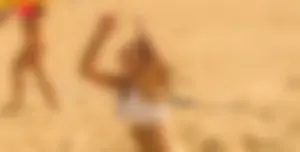 Beach volleyball babes in bikinis
