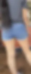 Tight little booty in line