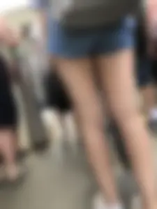 Hot Legs and Booty in Denim Mini Shorts Creepshots Gallery