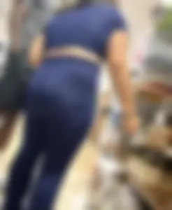 Latina with tiny bubble in blue flares (OC)