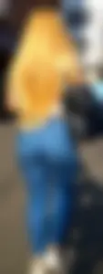 Amazing Hot Ass in Tight Blue Jeans Street Candid Photo Gallery