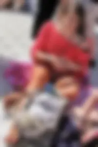 Brunette in pink skirt upskirted showing her white panties