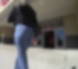 Slim latina in blue sweats  Not OC